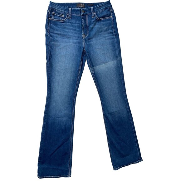 JEN 7 For All Mankind Jeans Slim Bootcut Womens Size 6 30x33 Stretch Dark Wash - Picture 1 of 6